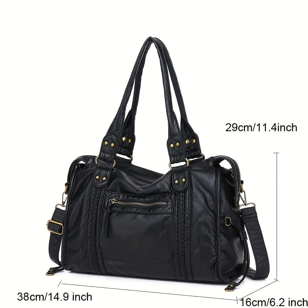 Violet™ | Klassinen Nahkalaukku Olkahihnalla