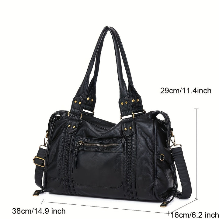 Violet™ | Klassinen Nahkalaukku Olkahihnalla