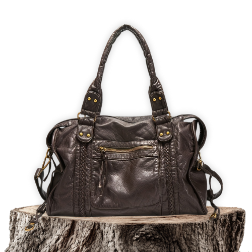 Violet™ | Klassinen Nahkalaukku Olkahihnalla